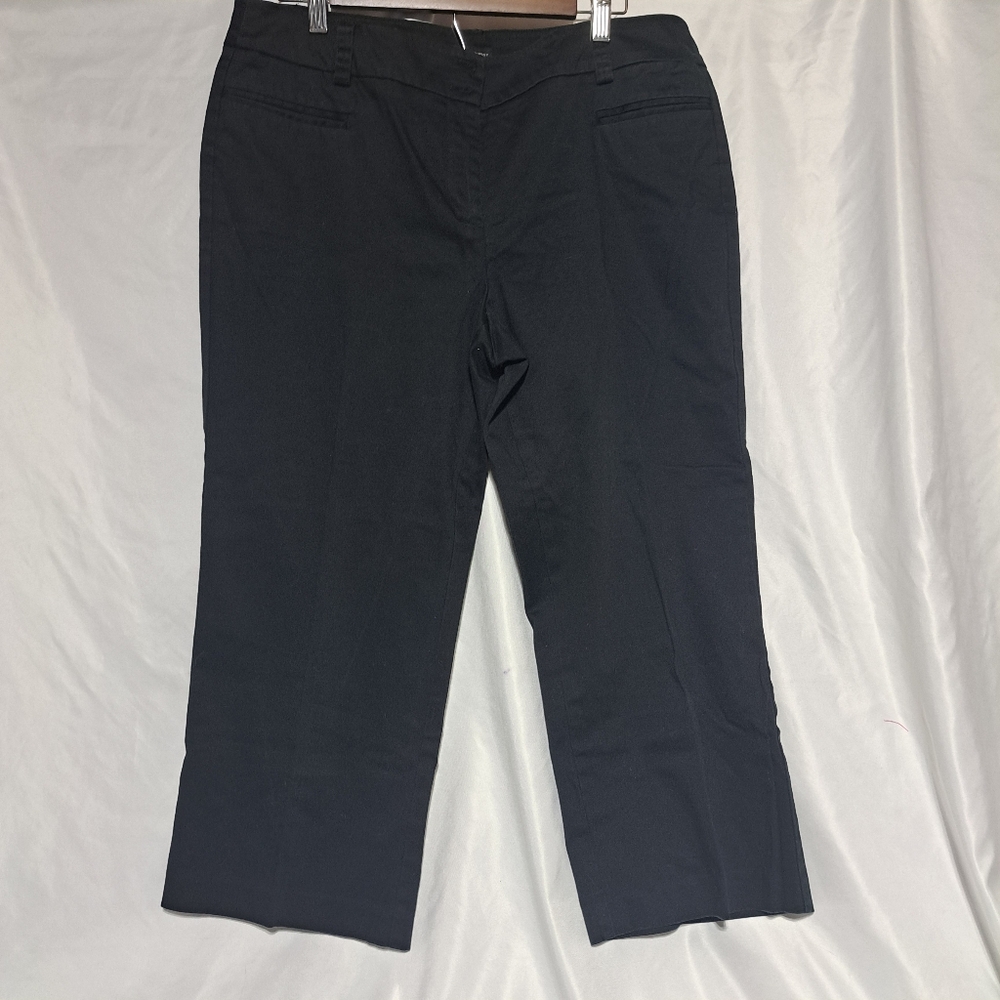New York & Company Crop Dress Pants Black Size 14‎